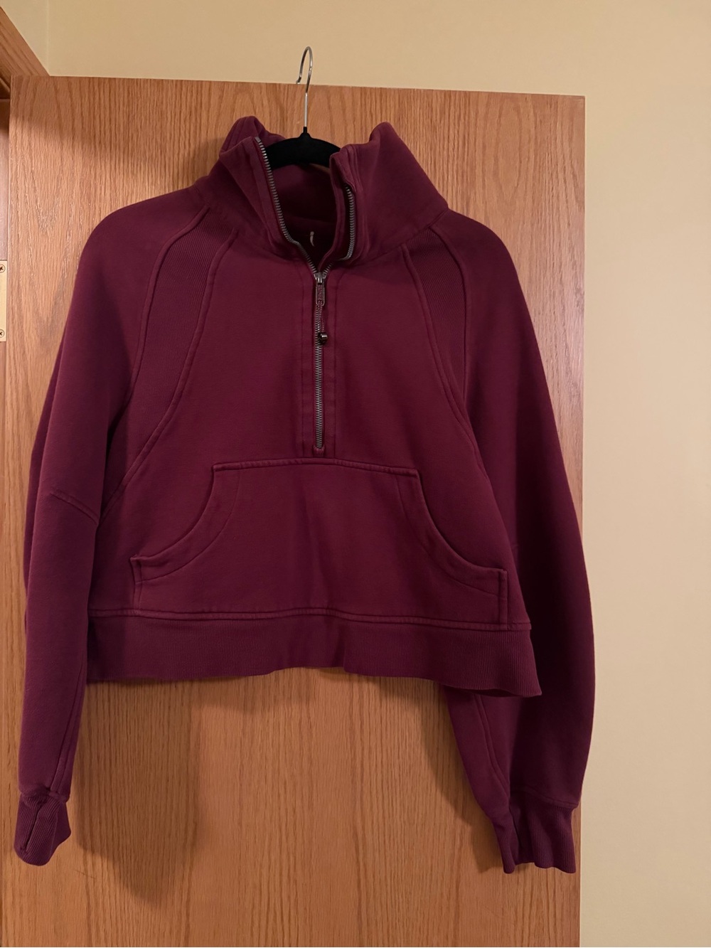 Lululemon Women's Half-Zip Pullover Hoodie in Deep Burgundy